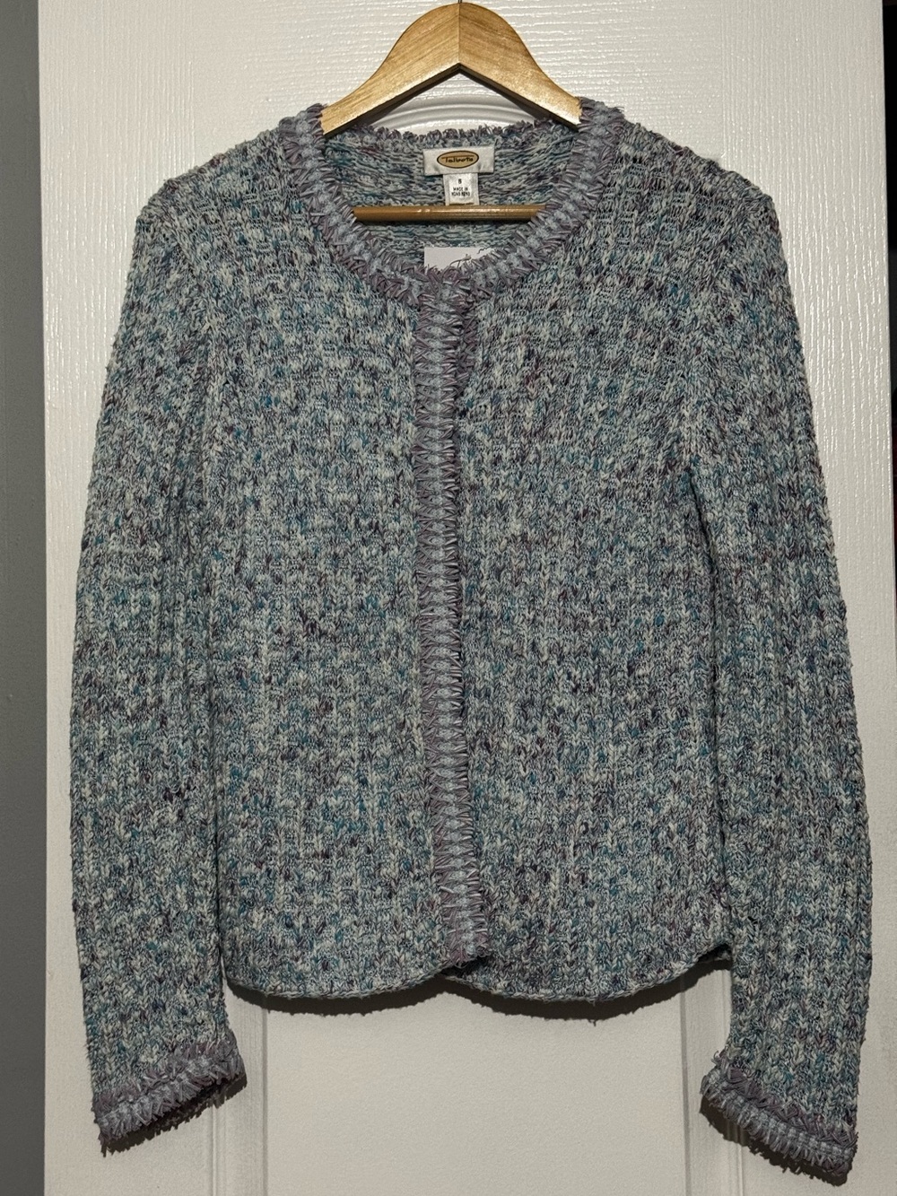 Cozy Sprinkle Pastel Multicolor Textured Knit Women's Cardigan Sweater